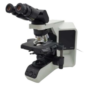 Olympus BX43 microscope, front angle view with binocular head
